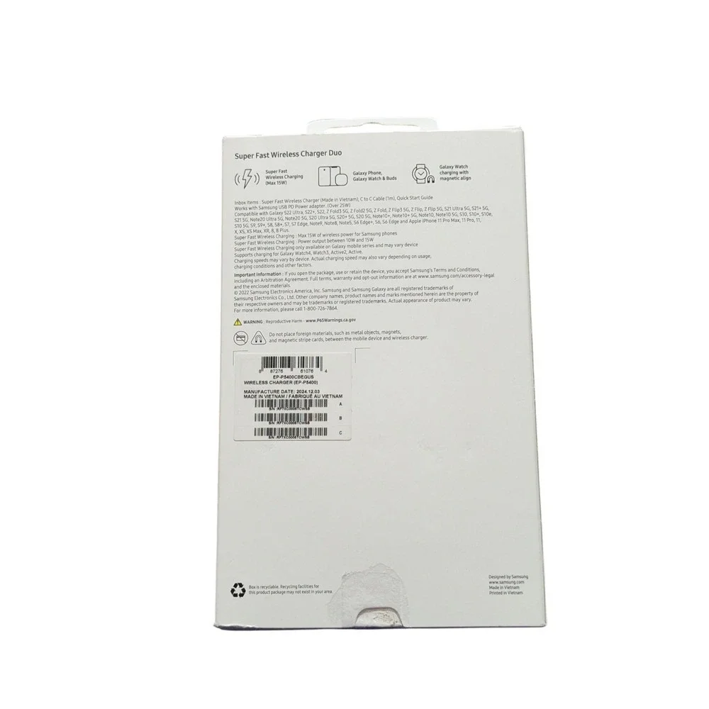 Oo3Ux Samsung‎ EP-P5400CBEGUS 15W Wireless Charger Duo - Dark Gray